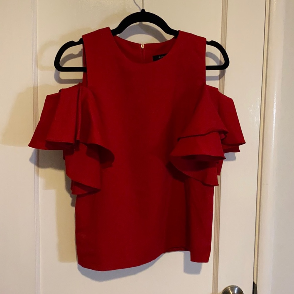 Red off shoulder blouses